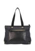 GG Zip Tote, &pound;175, Handbags, Black/Grey, Canvas/Leather, Front view